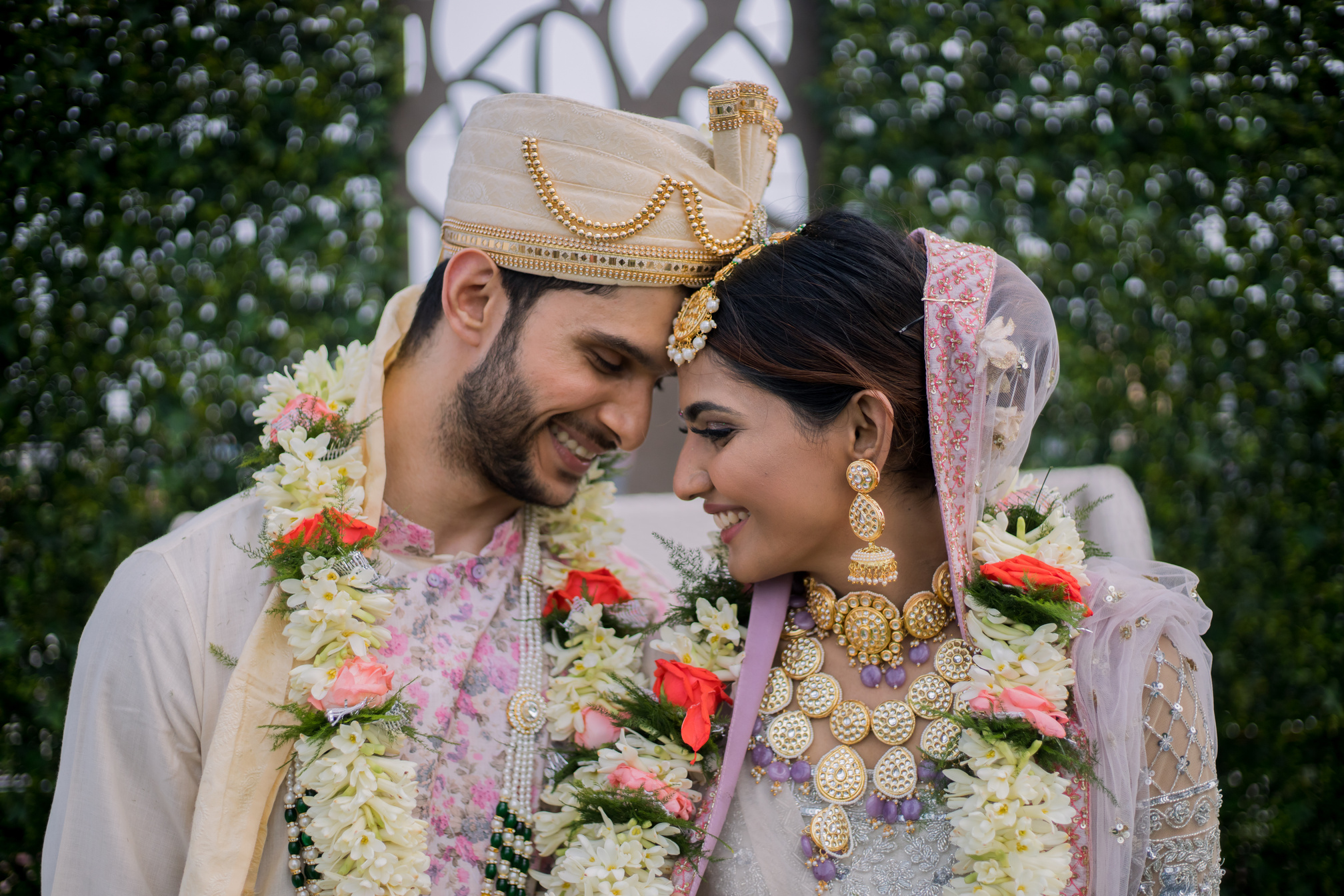 Couple in Modern Indian Wedding